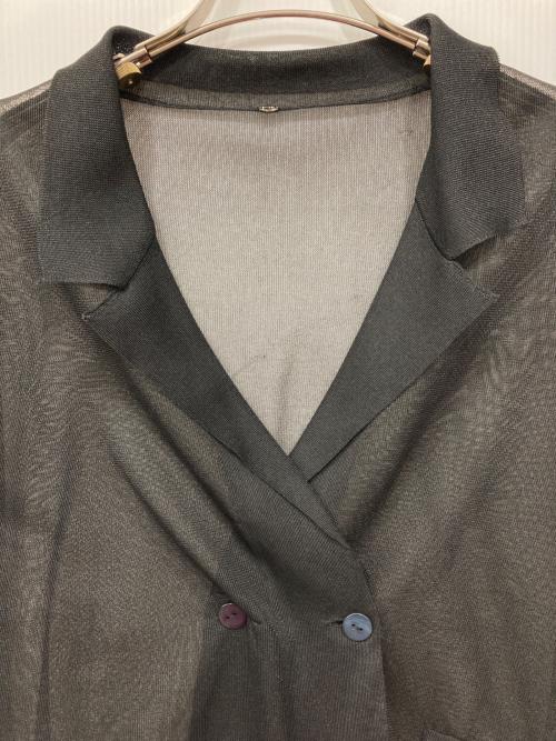Snidel（スナイデル）Snidel (スナイデル) シースルーニットジャケット ブラック サイズ:Freeの古着・服飾アイテム