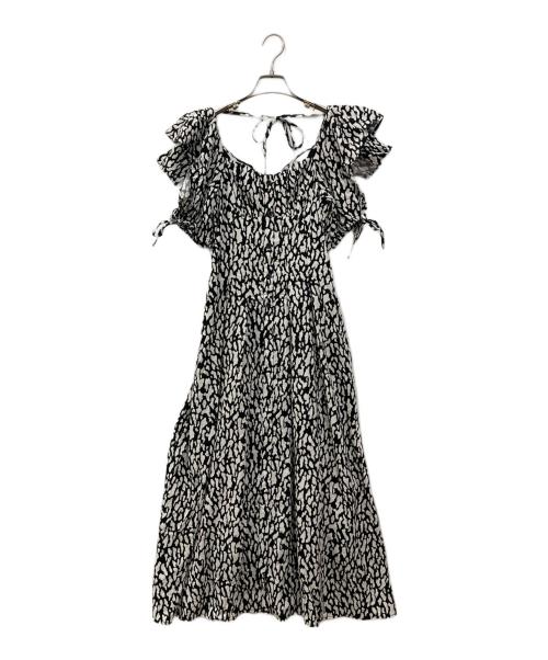 Snidel（スナイデル）Snidel (スナイデル) スクエアネックワンピース ホワイト×ブラック サイズ:1の古着・服飾アイテム