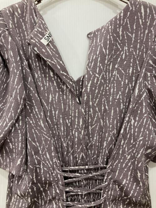 Snidel（スナイデル）Snidel (スナイデル) SusTainaバリエプリントワンピース パープル サイズ:1の古着・服飾アイテム