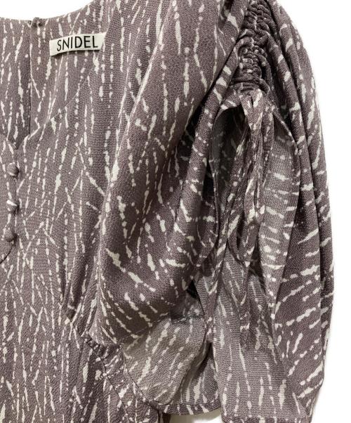 Snidel（スナイデル）Snidel (スナイデル) SusTainaバリエプリントワンピース パープル サイズ:1の古着・服飾アイテム