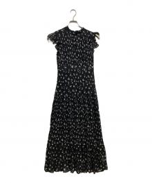 FRAY ID（フレイ アイディー）の古着「シフォンプリーツワンピース」｜ブラック