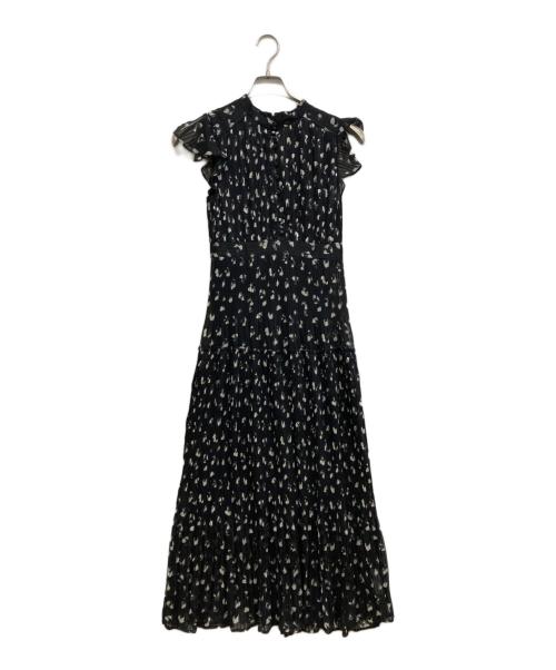 FRAY ID（フレイ アイディー）FRAY ID (フレイ アイディー) シフォンプリーツワンピース ブラック サイズ:Freeの古着・服飾アイテム