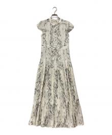 FRAY ID（フレイ アイディー）の古着「シフォンプリーツプリントワンピース」｜ホワイト