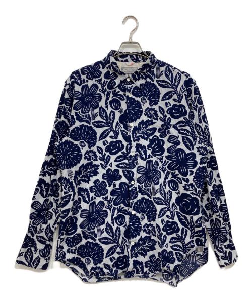 SOU・SOU（ソウソウ）SOU・SOU (ソウソウ) 総柄シャツ ネイビー サイズ:Lの古着・服飾アイテム