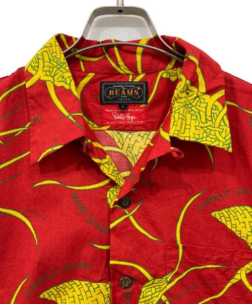 BEAMS PLUS（ビームスプラス）BEAMS PLUS (ビームスプラス) DALE HOPE (デール・ホープ) アロハシャツ レッド サイズ:Lの古着・服飾アイテム