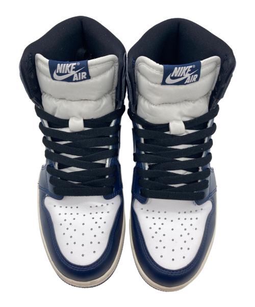 NIKE（ナイキ）NIKE (ナイキ) ハイカットスニーカー ホワイト×ネイビー サイズ:26㎝の古着・服飾アイテム