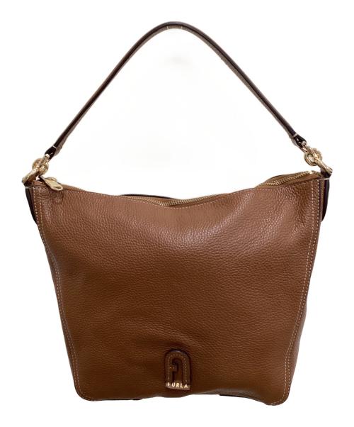 FURLA（フルラ）FURLA (フルラ) アテナホーボーショルダーバッグ ブラウンの古着・服飾アイテム