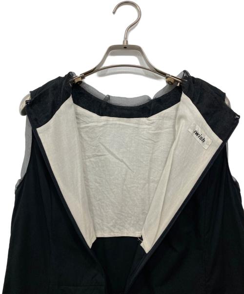 IWISH Y’s bis（アイウィッシュ ワイズビス）IWISH Y’s bis (アイウィッシュ ワイズビス) ノースリーブワンピース ブラック サイズ:記載なしの古着・服飾アイテム
