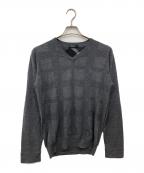 BLACK LABEL CRESTBRIDGEブラックレーベル クレストブリッジ）の古着「Vネックニット」｜グレー
