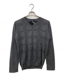 BLACK LABEL CRESTBRIDGE（ブラックレーベル クレストブリッジ）の古着「Vネックニット」｜グレー