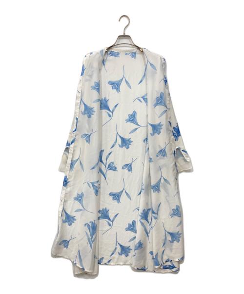 Lily Brown（リリーブラウン）Lily Brown (リリーブラウン) フロッキーオーガンジーセットワンピース ホワイト×ブルー サイズ:FREEの古着・服飾アイテム