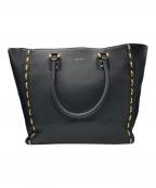 ETROエトロ）の古着「レザートートバッグ」｜ブラック