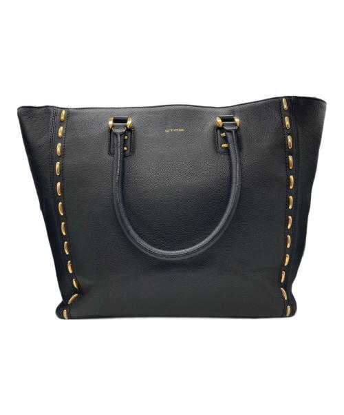 ETRO（エトロ）ETRO (エトロ) レザートートバッグ ブラックの古着・服飾アイテム