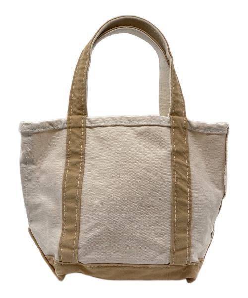 L.L.Bean（エルエルビーン）L.L.Bean (エルエルビーン) REMI RELIEF (レミレリーフ) Canvas Mini Tote Bag ベージュ×アイボリーの古着・服飾アイテム