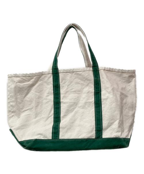 L.L.Bean（エルエルビーン）L.L.Bean (エルエルビーン) REMI RELIEF (レミレリーフ) Canvas Large Tote Bag アイボリー×グリーンの古着・服飾アイテム