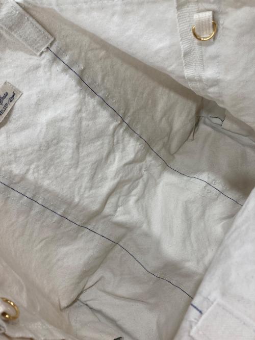 L.L.Bean（エルエルビーン）L.L.Bean (エルエルビーン) REMI RELIEF (レミレリーフ) Canvas Large Tote Bag アイボリー×グリーンの古着・服飾アイテム