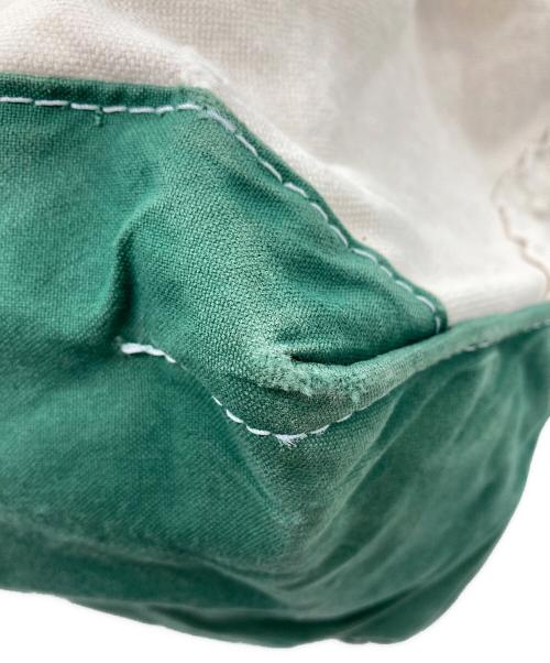 L.L.Bean（エルエルビーン）L.L.Bean (エルエルビーン) REMI RELIEF (レミレリーフ) Canvas Large Tote Bag アイボリー×グリーンの古着・服飾アイテム