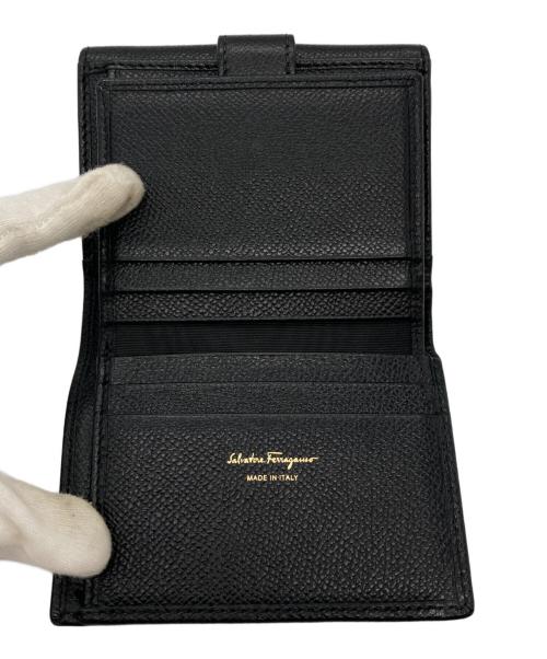 Salvatore Ferragamo（サルヴァトーレ フェラガモ）Salvatore Ferragamo (サルヴァトーレ フェラガモ) ガンチーニ3つ折り財布 ブラックの古着・服飾アイテム