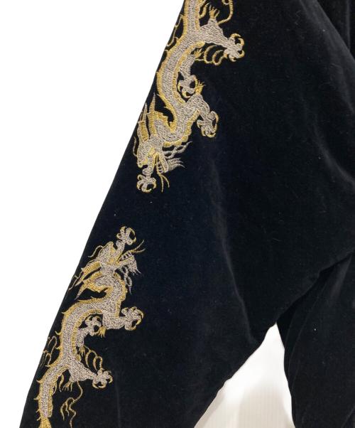 CORSAIRE（CORSAIRE）CORSAIRE (CORSAIRE) 古着龍刺繍スーベニアジャケット ブラック サイズ:Freeの古着・服飾アイテム