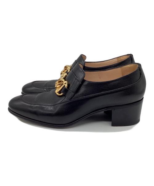 GUCCI（グッチ）GUCCI (グッチ) レザーローファー ブラック サイズ:37の古着・服飾アイテム