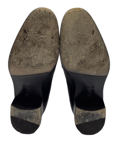 GUCCI（グッチ）GUCCI (グッチ) レザーローファー ブラック サイズ:37の古着・服飾アイテム