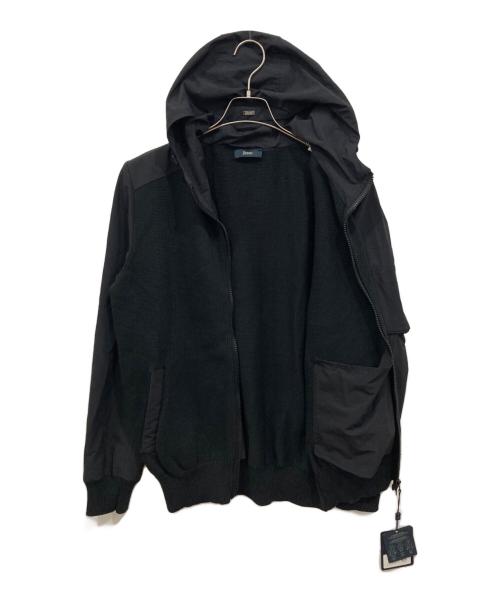 HERNO（ヘルノ）HERNO (ヘルノ) ニットコンビパーカー ブラック サイズ:50の古着・服飾アイテム