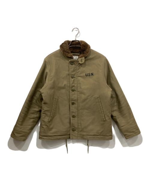 HOUSTON（ヒューストン）HOUSTON (ヒューストン) N-1デッキジャケット カーキ サイズ:42の古着・服飾アイテム