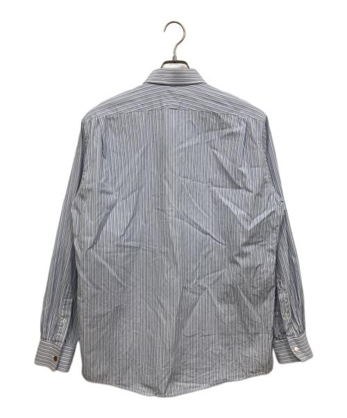 HERMES（エルメス）HERMES (エルメス) ストライプシャツ ブルー×ホワイト サイズ:42の古着・服飾アイテム