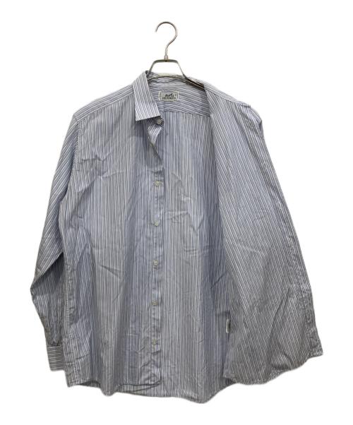 HERMES（エルメス）HERMES (エルメス) ストライプシャツ ブルー×ホワイト サイズ:42の古着・服飾アイテム