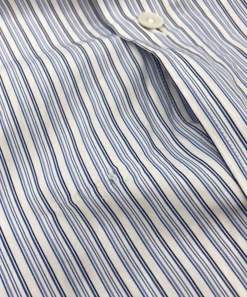 HERMES（エルメス）HERMES (エルメス) ストライプシャツ ブルー×ホワイト サイズ:42の古着・服飾アイテム