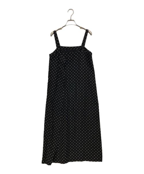 tricot COMME des GARCONS（トリココムデギャルソン）tricot COMME des GARCONS (トリココムデギャルソン) ドット柄キャミソールワンピース ブラック サイズ:Mの古着・服飾アイテム