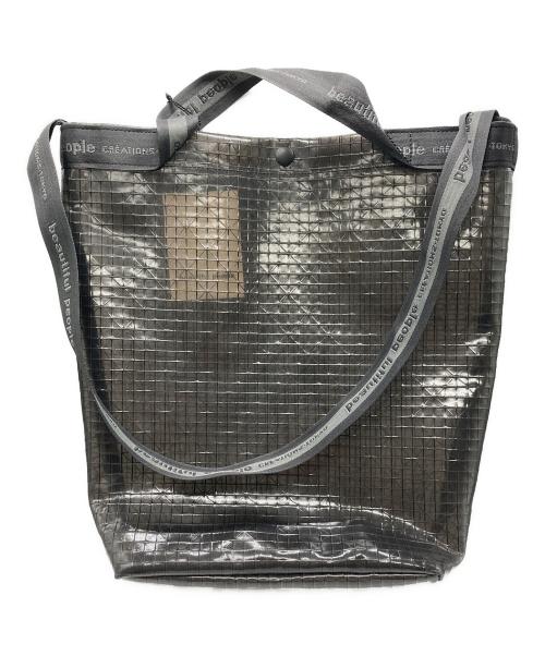 beautiful people（ビューティフルピープル）beautiful people (ビューティフルピープル) クリアトートバッグ ブラックの古着・服飾アイテム