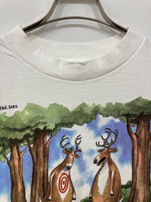 THE FAR SIDE（ザファーサイド）THE FAR SIDE (ザファーサイド) プリントTシャツ ホワイト サイズ:Lの古着・服飾アイテム