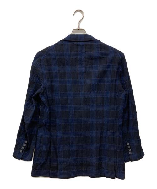 TAGLIATORE（タリアトーレ）TAGLIATORE (タリアトーレ) テーラードジャケット ブラック×ブルー サイズ:44の古着・服飾アイテム