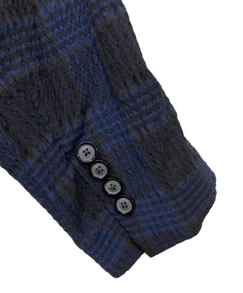 TAGLIATORE（タリアトーレ）TAGLIATORE (タリアトーレ) テーラードジャケット ブラック×ブルー サイズ:44の古着・服飾アイテム