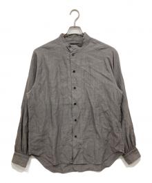 AUBERGE（オーベルジュ）の古着「リネンスタンドカラー シャツ」｜グレー