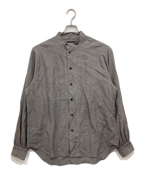 AUBERGE（オーベルジュ）AUBERGE (オーベルジュ) リネンスタンドカラー シャツ グレー サイズ:40の古着・服飾アイテム