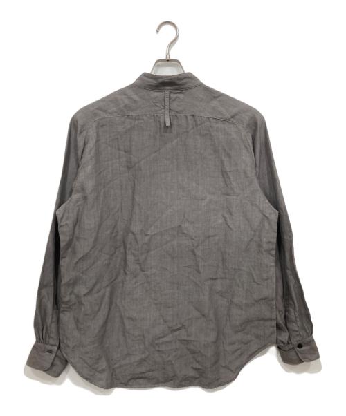 AUBERGE（オーベルジュ）AUBERGE (オーベルジュ) リネンスタンドカラー シャツ グレー サイズ:40の古着・服飾アイテム