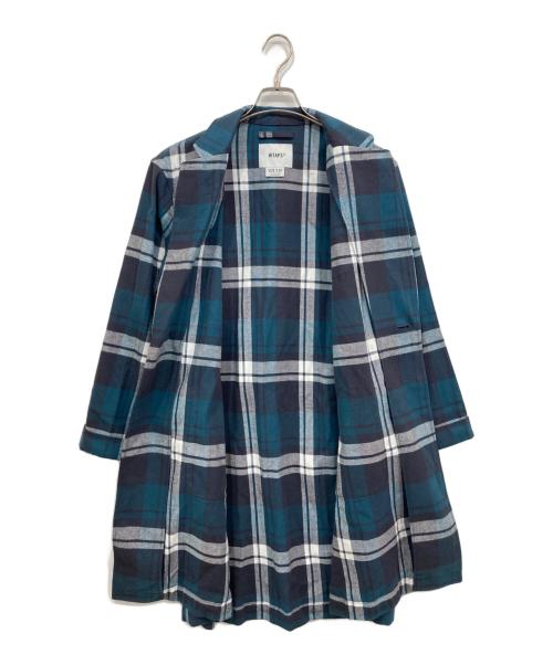WTAPS（ダブルタップス）WTAPS (ダブルタップス) フランネルチェックガウンコート ブルー×ホワイト サイズ:X01の古着・服飾アイテム