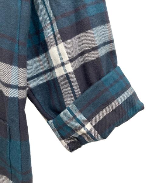 WTAPS（ダブルタップス）WTAPS (ダブルタップス) フランネルチェックガウンコート ブルー×ホワイト サイズ:X01の古着・服飾アイテム
