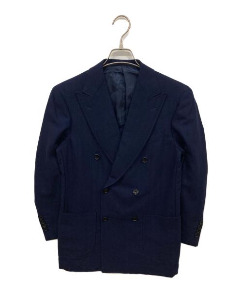 BEAMS F（ビームスエフ）BEAMS F (ビームスエフ) ヘリンボーンダブルジャケット ネイビー サイズ:44の古着・服飾アイテム