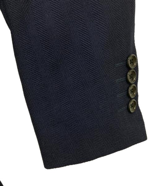 BEAMS F（ビームスエフ）BEAMS F (ビームスエフ) ヘリンボーンダブルジャケット ネイビー サイズ:44の古着・服飾アイテム