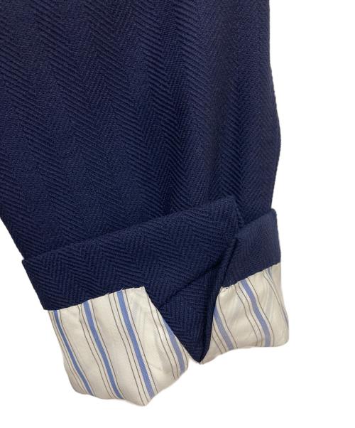 BEAMS F（ビームスエフ）BEAMS F (ビームスエフ) ヘリンボーンダブルジャケット ネイビー サイズ:44の古着・服飾アイテム