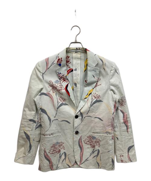 PAUL SMITH（ポールスミス）PAUL SMITH (ポールスミス) 総柄ジャケット ホワイト サイズ:Mの古着・服飾アイテム