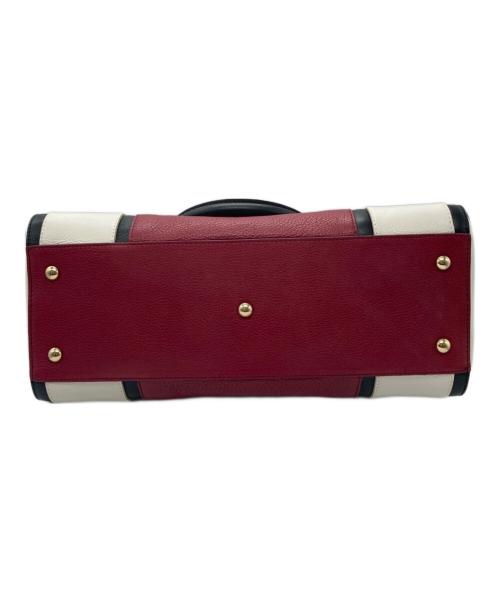 FURLA（フルラ）FURLA (フルラ) 2WAYバッグ レッド×ホワイトの古着・服飾アイテム