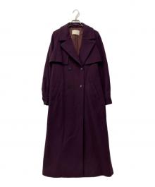 PUBLIC TOKYO（パブリックトウキョウ）の古着「オーバーヨークウールコート」｜パープル