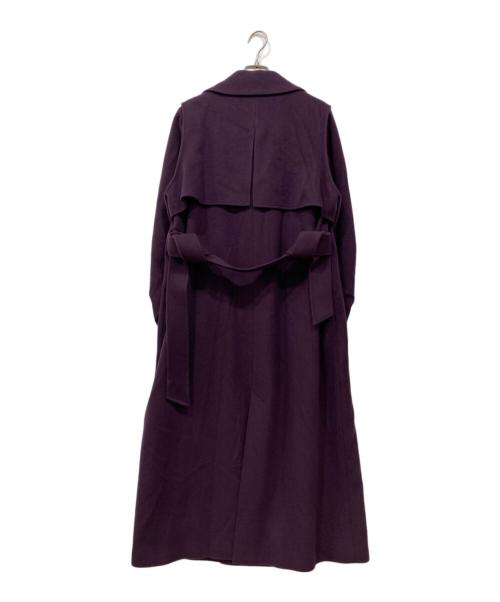 PUBLIC TOKYO（パブリックトウキョウ）PUBLIC TOKYO (パブリックトウキョウ) オーバーヨークウールコート パープル サイズ:02の古着・服飾アイテム