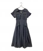 Apuweiser-richeアプワイザーリッシェ）の古着「半袖ワークシャツワンピース」｜グレー