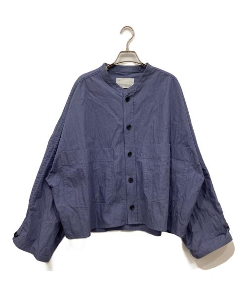 VOAAOV（ヴォアーブ）VOAAOV (ヴォアーブ) コットンナイロンリュードバックハーフシャツ ブルー サイズ:1の古着・服飾アイテム