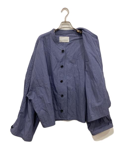 VOAAOV（ヴォアーブ）VOAAOV (ヴォアーブ) コットンナイロンリュードバックハーフシャツ ブルー サイズ:1の古着・服飾アイテム